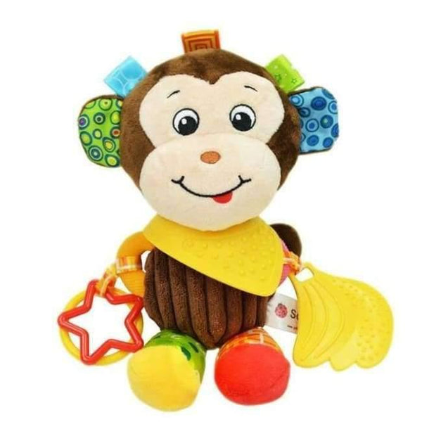 Planet Gates Monkey 1pcs Sozzy Multifunctional Baby Toys Rattles Mobiles Soft Cotton Infant Pram Stroller Car Bed Rattles Hanging Animal Plush Toys