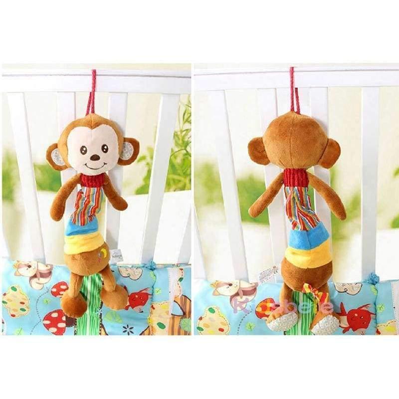 Planet Gates Monkey Baby Musical Rattles Toys Crib Hanging Teether Toys For Newborn Toddler Toys Lovely Monkey Bebe Toys 0-12 Months