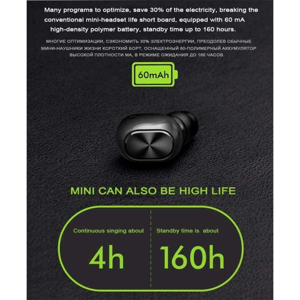 Planet Gates Mono small stereo earbuds hidden invisible earpiece micro mini wireless headset bluetooth earphone headphone for phone