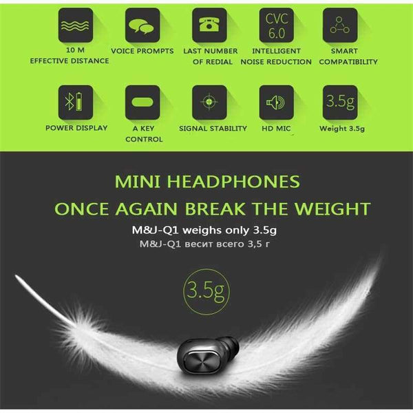 Planet Gates Mono small stereo earbuds hidden invisible earpiece micro mini wireless headset bluetooth earphone headphone for phone