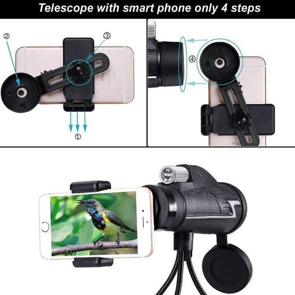 Planet Gates Monocular Telescope 16x50 Waterproof Nitrogen Camping Hand Focus Travel Monocular for Hunting Hiking Birdwatching 168