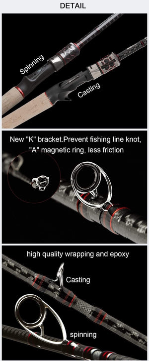 Planet Gates MONSTER HUNTER 803XXH  Casting Spinning Fishing Rod  Carbon Fiber 2.38m  20-80g Power catfish LURE Travel Fishing rod