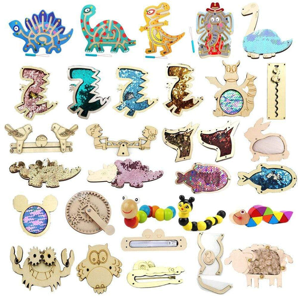 Planet Gates Montessori Baby Activity Busy Board DIY Toy Kids Early Educational Teaching Aids Learning Skill Part Cognition Toys Game Puzzle