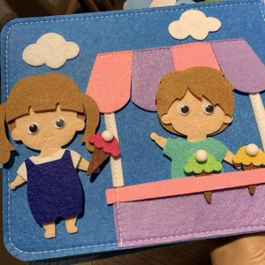 Planet Gates Montessori Baby Busy Board 3D Toddlers Story Cloth Book Early Learning Education Habits Knowledge Developing Toys