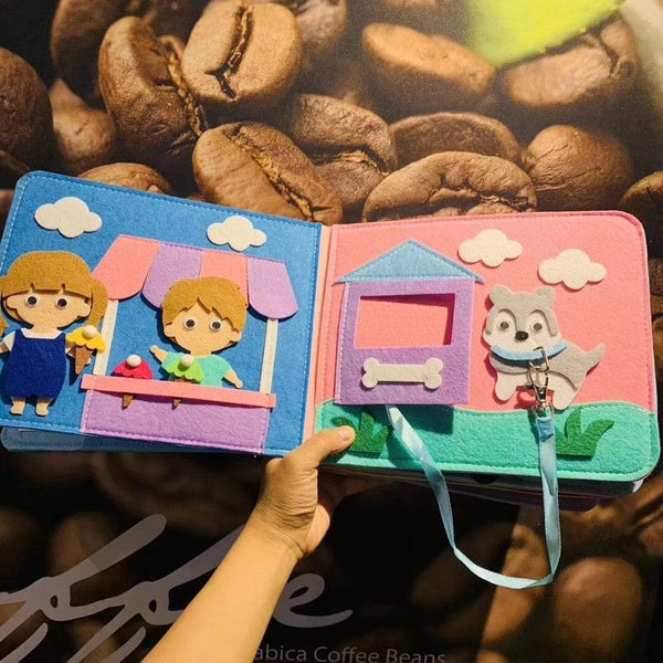 Planet Gates Montessori Baby Busy Board 3D Toddlers Story Cloth Book Early Learning Education Habits Knowledge Developing Toys