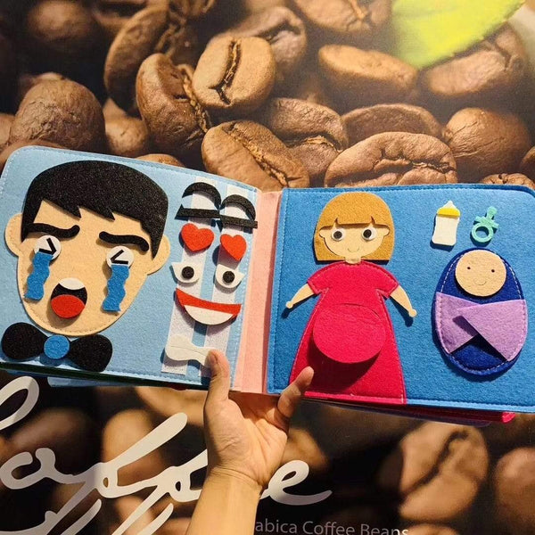 Planet Gates Montessori Baby Busy Board 3D Toddlers Story Cloth Book Early Learning Education Habits Knowledge Developing Toys