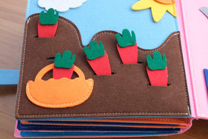 Planet Gates Montessori Baby Busy Toys Felt Cloth Book Early Educational Math Toy Tangram Shape Color Match Board Learning Basic Life Skill