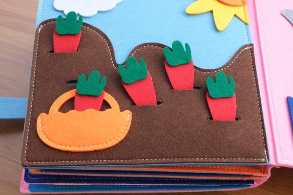 Planet Gates Montessori Baby Busy Toys Felt Cloth Book Early Educational Math Toy Tangram Shape Color Match Board Learning Basic Life Skill