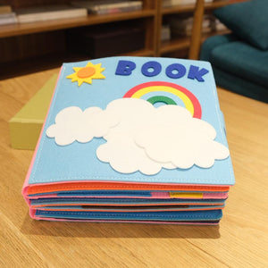 Planet Gates Montessori Baby Busy Toys Felt Cloth Book Early Educational Math Toy Tangram Shape Color Match Board Learning Basic Life Skill