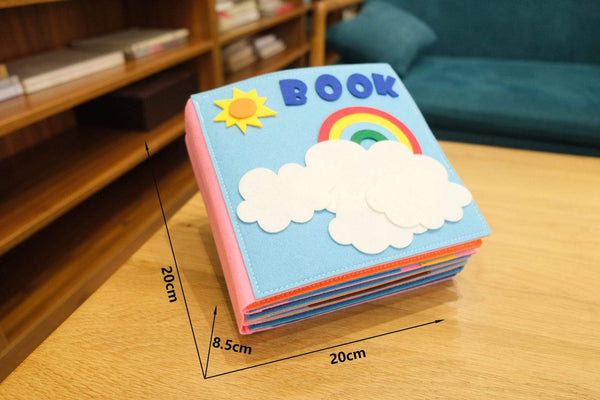 Planet Gates Montessori Baby Busy Toys Felt Cloth Book Early Educational Math Toy Tangram Shape Color Match Board Learning Basic Life Skill