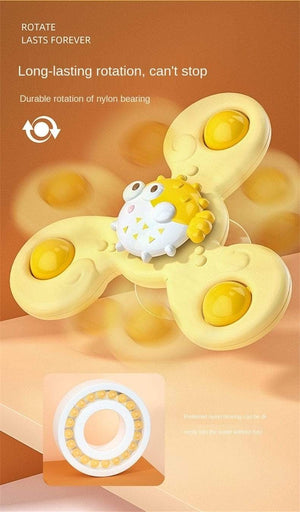 Planet Gates Montessori Baby Spin Top Bath Toys For Boy Children Bathing Sucker Spinner Suction Cup Toy For Kids 2 To 4 Years Rattles Teether