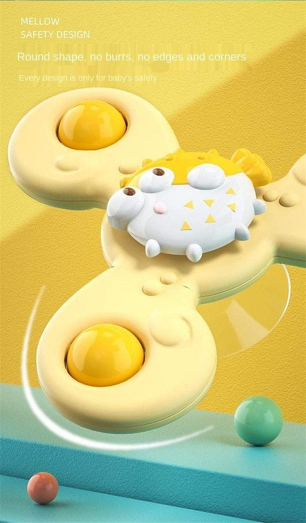 Planet Gates Montessori Baby Spin Top Bath Toys For Boy Children Bathing Sucker Spinner Suction Cup Toy For Kids 2 To 4 Years Rattles Teether