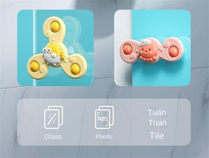 Planet Gates Montessori Baby Spin Top Bath Toys For Boy Children Bathing Sucker Spinner Suction Cup Toy For Kids 2 To 4 Years Rattles Teether