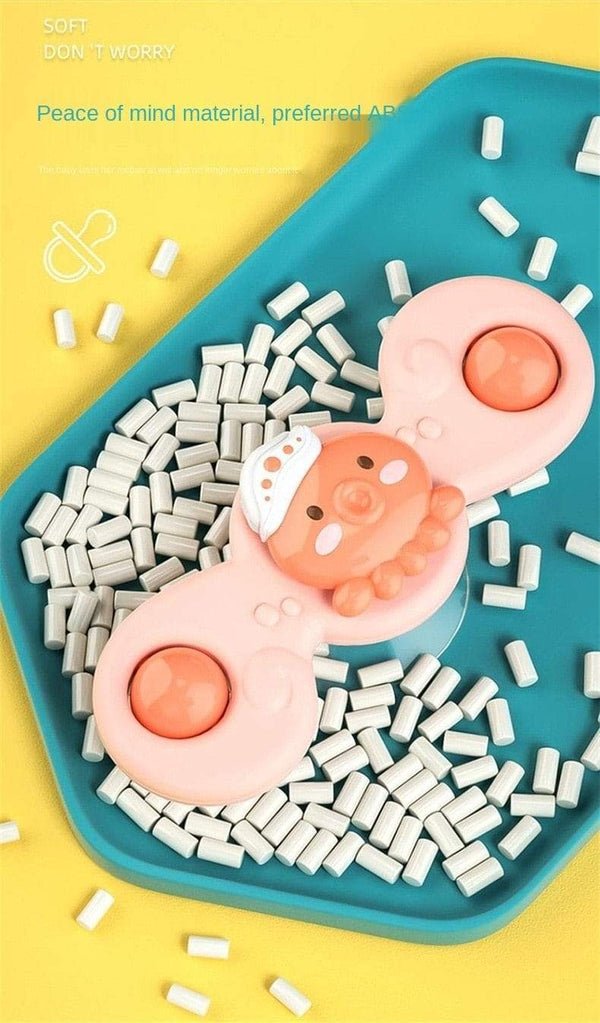 Planet Gates Montessori Baby Spin Top Bath Toys For Boy Children Bathing Sucker Spinner Suction Cup Toy For Kids 2 To 4 Years Rattles Teether