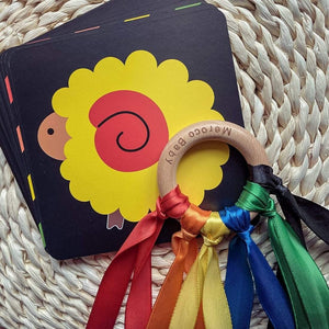 Planet Gates Montessori Baby Toys Black White Flash Cards High Contrast Visual Stimulation Learning Activity Flashcards Baby Gifts C0642H