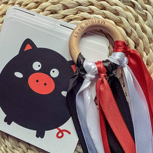 Planet Gates Montessori Baby Toys Black White Flash Cards High Contrast Visual Stimulation Learning Activity Flashcards Baby Gifts C0642H