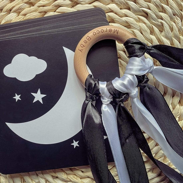 Planet Gates Montessori Baby Toys Black White Flash Cards High Contrast Visual Stimulation Learning Activity Flashcards Baby Gifts C0642H