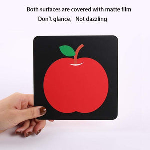 Planet Gates Montessori Baby Visual Stimulation Card Toys Black White Flash Cards High Contrast Visual Stimulation Learning