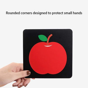 Planet Gates Montessori Baby Visual Stimulation Card Toys Black White Flash Cards High Contrast Visual Stimulation Learning