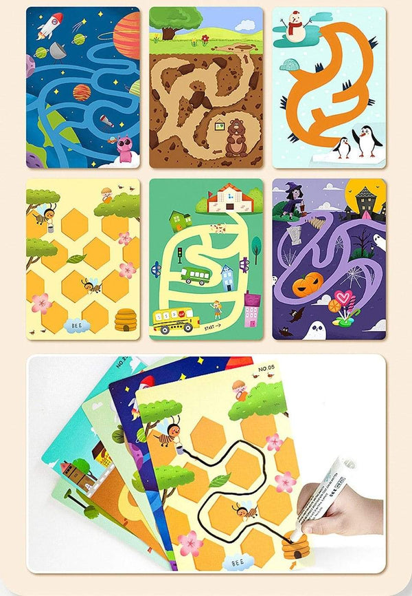 Planet Gates Montessori Children Toys Drawing Tablet DIY Color Shape Math Match Game Book Drawing Set  Learning Educational Toys For Children