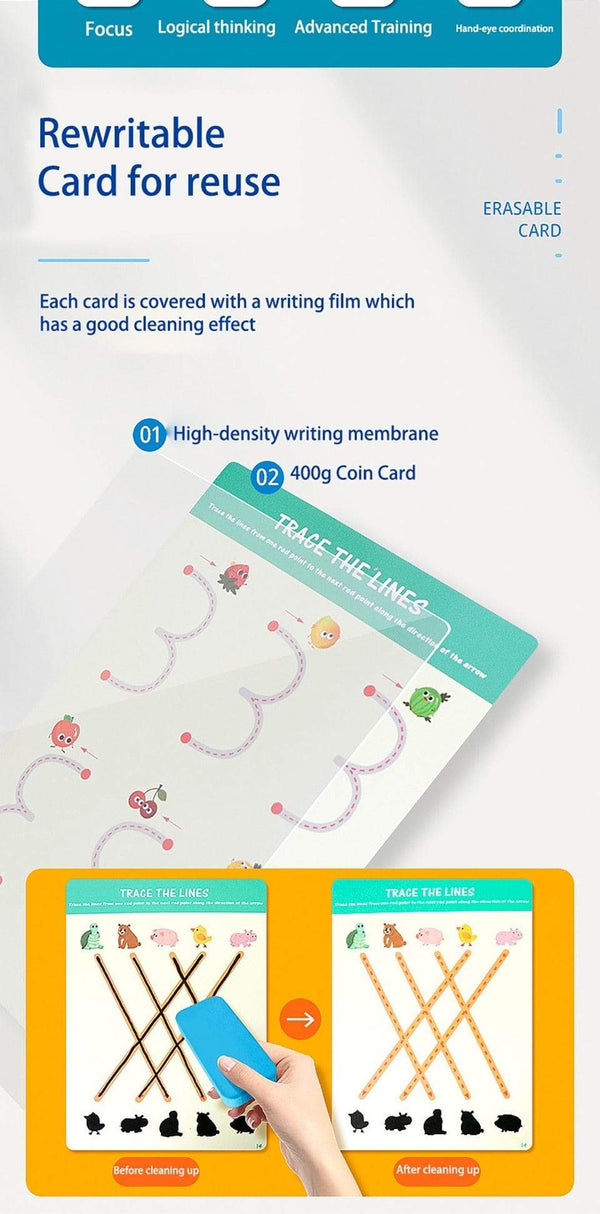 Planet Gates Montessori Children Toys Drawing Tablet DIY Color Shape Math Match Game Book Drawing Set  Learning Educational Toys For Children