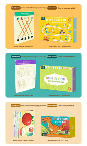 Planet Gates Montessori Children Toys Drawing Tablet DIY Color Shape Math Match Game Book Drawing Set  Learning Educational Toys For Children