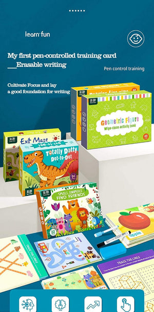 Planet Gates Montessori Children Toys Drawing Tablet DIY Color Shape Math Match Game Book Drawing Set  Learning Educational Toys For Children