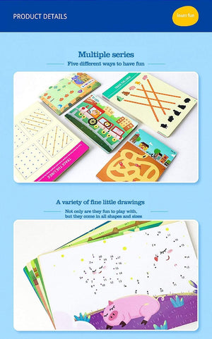 Planet Gates Montessori Children Toys Drawing Tablet DIY Color Shape Math Match Game Book Drawing Set  Learning Educational Toys For Children