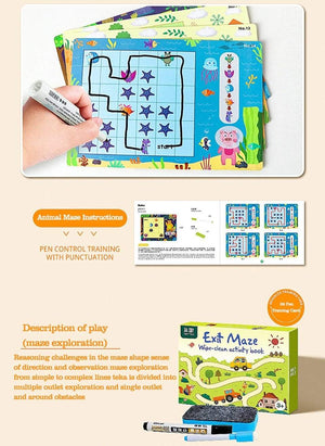 Planet Gates Montessori Children Toys Drawing Tablet DIY Color Shape Math Match Game Book Drawing Set  Learning Educational Toys For Children
