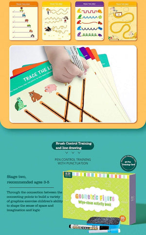 Planet Gates Montessori Children Toys Drawing Tablet DIY Color Shape Math Match Game Book Drawing Set  Learning Educational Toys For Children