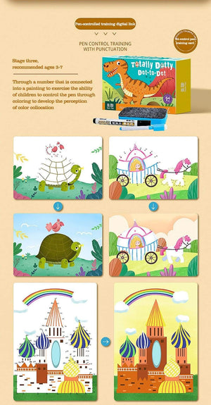 Planet Gates Montessori Children Toys Drawing Tablet DIY Color Shape Math Match Game Book Drawing Set  Learning Educational Toys For Children