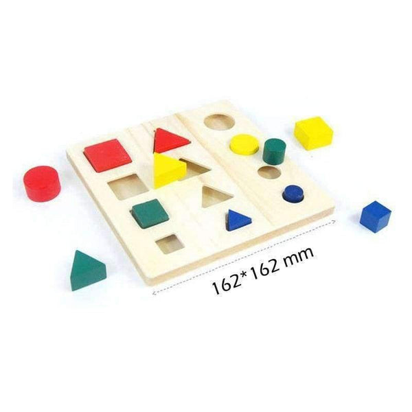 Planet Gates Montessori Cylinder Block Wood Montessori  Teaching Aids Geometry  Shape Baby Learning Materials Set Educational Toy , 8pcs