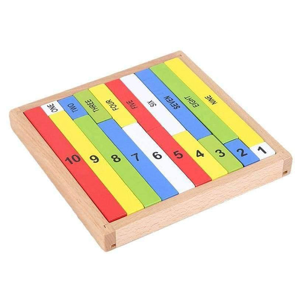 Planet Gates Montessori Education Wooden Toys 1-10 Digit Cognitive Math Toy Teaching Logarithm Version Kid Early Learning Digit box