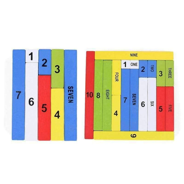 Planet Gates Montessori Education Wooden Toys 1-10 Digit Cognitive Math Toy Teaching Logarithm Version Kid Early Learning Digit box