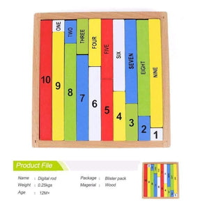 Planet Gates Montessori Education Wooden Toys 1-10 Digit Cognitive Math Toy Teaching Logarithm Version Kid Early Learning Digit box