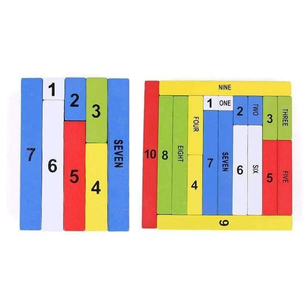 Planet Gates Montessori Education Wooden Toys 1-10 Digit Cognitive Math Toy Teaching Logarithm Version Kid Early Learning Digit box