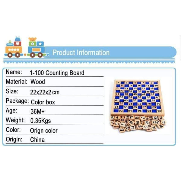 Planet Gates Montessori Education Wooden Toys 1-100 Digit Cognitive Math Toy Teaching Logarithm Version Kid Early Learning  Gift