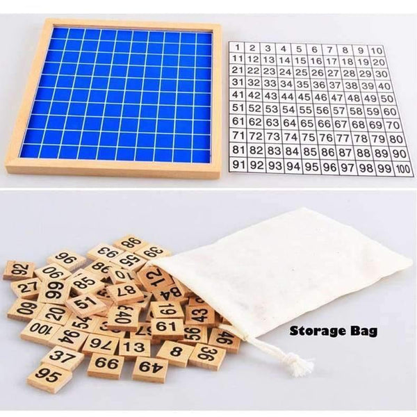 Planet Gates Montessori Education Wooden Toys 1-100 Digit Cognitive Math Toy Teaching Logarithm Version Kid Early Learning  Gift