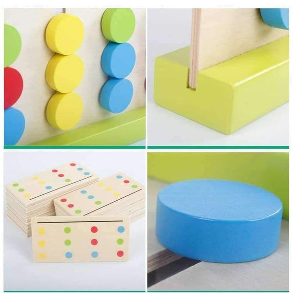 Planet Gates Montessori Education Wooden Toys  Four Color Game Color Matching  early child kids education learning toys