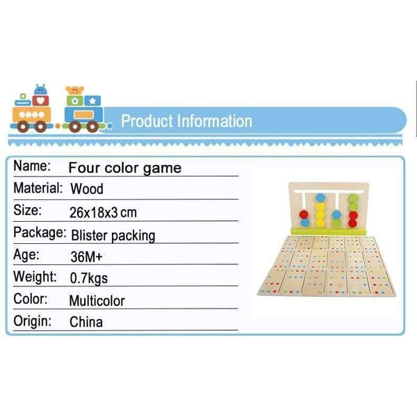 Planet Gates Montessori Education Wooden Toys  Four Color Game Color Matching  early child kids education learning toys