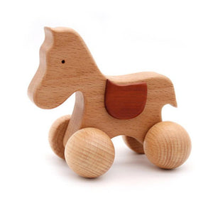 Planet Gates Montessori Educational Wooden toy 3D Puzzle Wooden Animal Sensory Spinning Top Training Early Intellectual Learning Toy