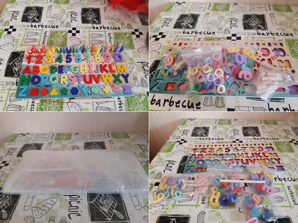 Planet Gates Montessori Educational Wooden Toys Children Busy Board Math Fishing Children's Wooden Preschool Montessori Toy Counting Geometry