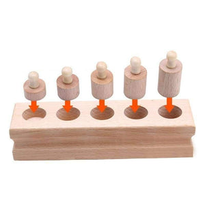 Planet Gates Montessori Educational Wooden Toys Math Cylinder Socket Family Pack Early Learning 4pcs/set