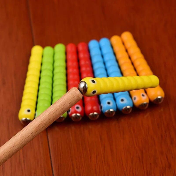 Planet Gates Montessori For Kid Wooden Magnetic Catch Worm Game Children's  Early Educational Gifts For Girls Boys Shipping  From Russia