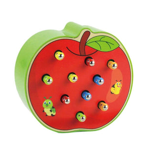 Planet Gates Montessori For Kid Wooden Magnetic Catch Worm Game Children's  Early Educational Gifts For Girls Boys Shipping  From Russia