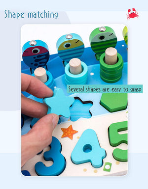 Planet Gates Montessori Geometric Cognition Counting Alphabet Learning Game Kids Math Developing Toys For Children Early Educational Toys