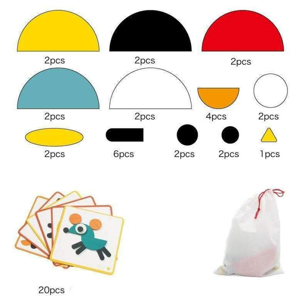 Planet Gates Montessori Jigsaw Puzzles with Idea Cards for Toddlers Young Child Girls and Boys,with Convenient Pouch