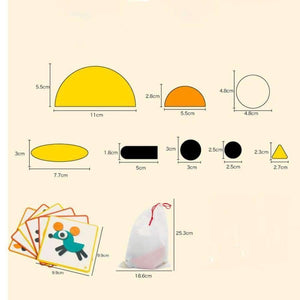 Planet Gates Montessori Jigsaw Puzzles with Idea Cards for Toddlers Young Child Girls and Boys,with Convenient Pouch