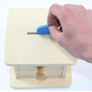 Planet Gates Montessori Kids Toy Baby Wood Infant Coin Box Piggy Bank Learning Educational Preschool Training Brinquedos Juguets