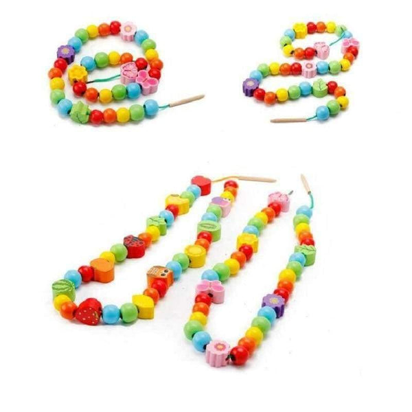 Planet Gates Montessori Learning Education Wooden Toys Cartoon fruit tree Fruit Beads Educational Toy For Children Birthday gift